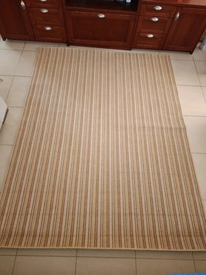 Rug used in soft shades with stripes, 2.30x1.75 m