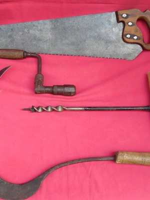 Old tools used, set of 4 pieces