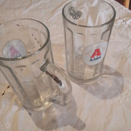 Beer glasses like new, 0.5 liters each