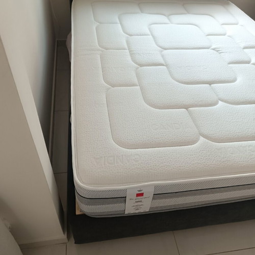 Entos Virgin double bed 160x200 cm fabric gray like new