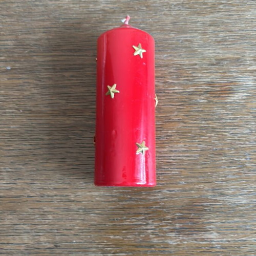 Red candle with stars new
