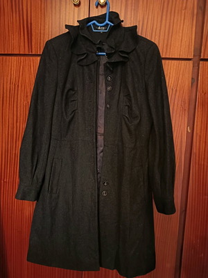 Gray coat with unique design like new