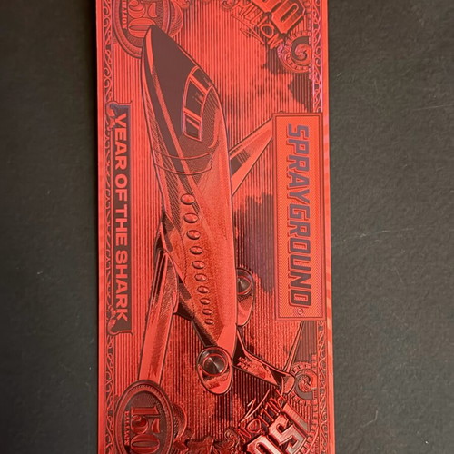 Sprayground Year of the Shark collectible golden ticket like new