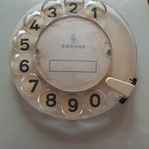 Siemens vintage rotary dial landline phone used, 1970s design