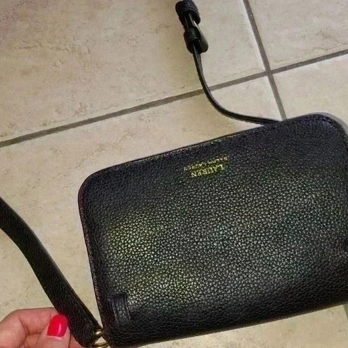 Ralph Lauren leather shoulder bag crossbody and waist, black