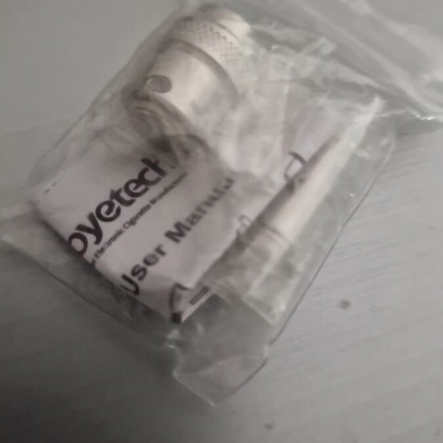 Nobacco Cupa electronic cigarette atomizer used, silver stainless steel