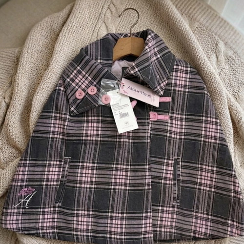 Alouette winter dress and cape set for girl 3 years old, new, grey and pink