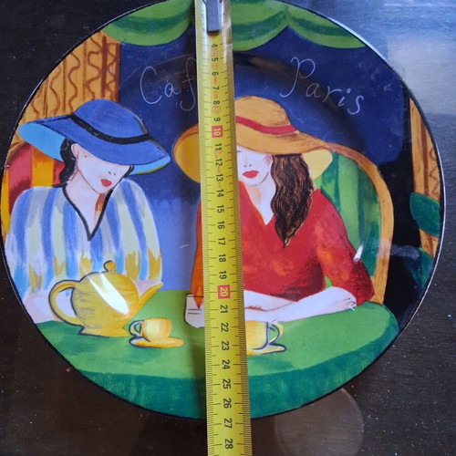 Decorative coffee plate Paris used