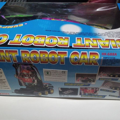 Vintage Giant Robot Car new, 6-wheel foldable toy from 1990s