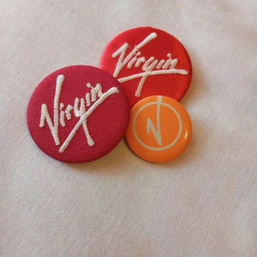 Vintage Virgin & Lenny Kravitz collectible pins like new