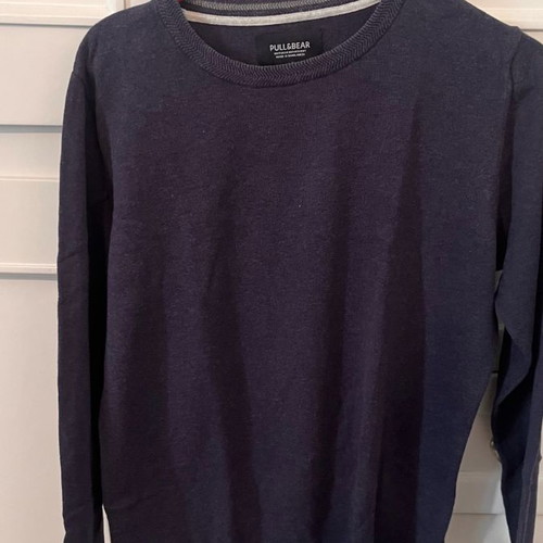 Men's blue Pull&Bear sweater used, size L