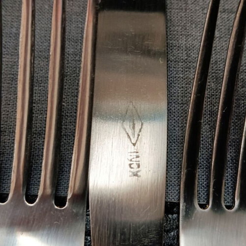 Vintage Russian cutlery set in case, new