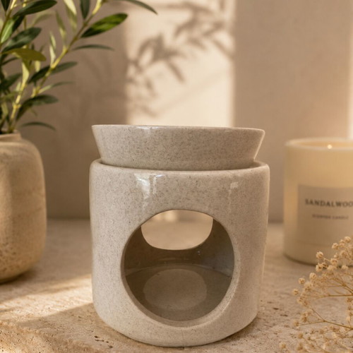 Ceramic Aromatherapy Diffuser in Cream-White Design