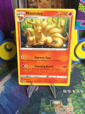 Ninetales Silver Tempest Pokemon card new mint condition