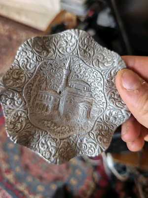 Silver ashtray used, rare