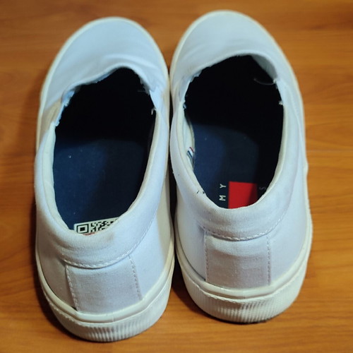 Tommy Jeans Slip On casual shoes white used, size 44.5-45