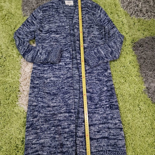 Papaya UK midaxi cardigan used, size M, blue and white