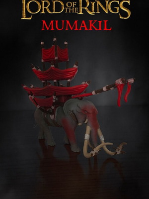 Lord of the Rings Mumakil figure new 3D printed with durable PLA+