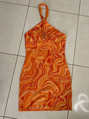 H&M women's summer dress orange size S like new