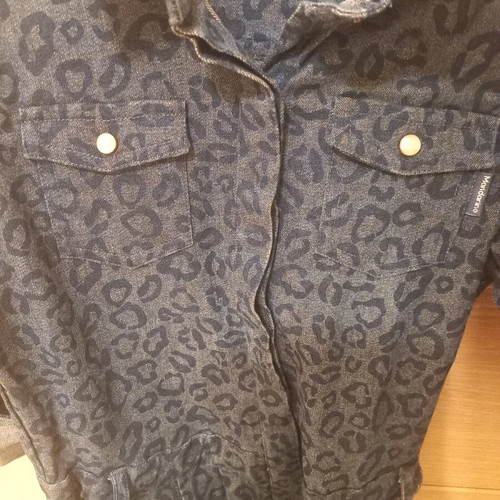 Mandarino denim dress like new, size 5 years, blue-gray