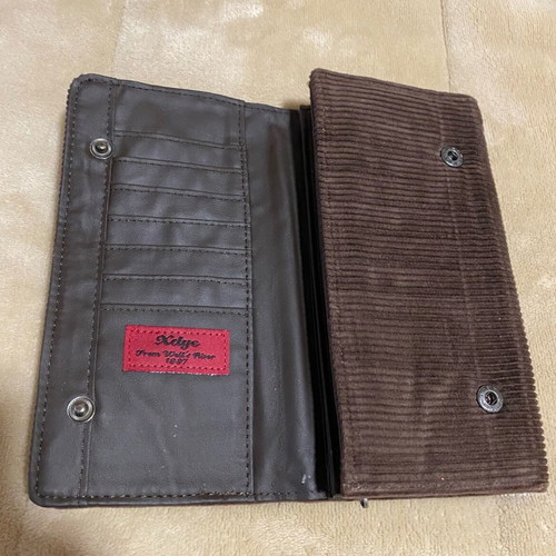 Xdye corduroy wallet used, brown