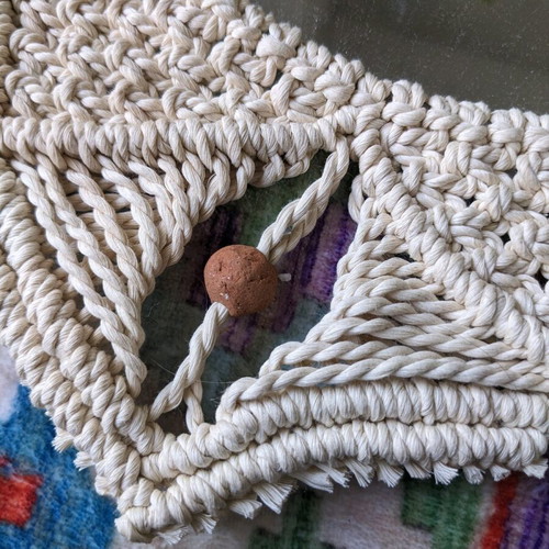 Macrame boho decorative mirror new, round