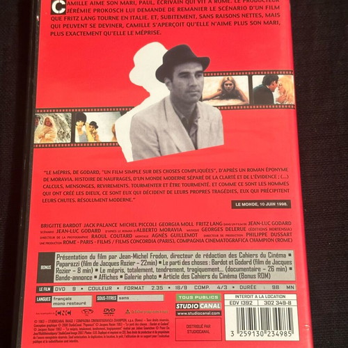 Le Mepris DVD like new, French edition without subtitles