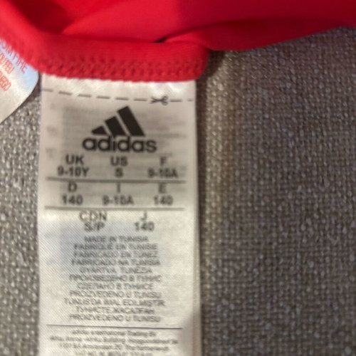 Adidas swimsuit for girl 9-10 years like new, red