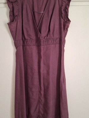 Mexx Fashion linen wrap dress used, purple, size L