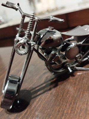 Metal chopper motorcycle miniature like new