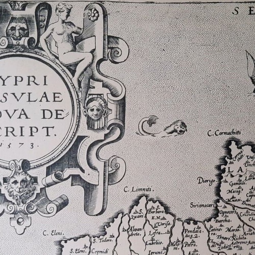 Cyprus map 1531 reprint 1976 like new