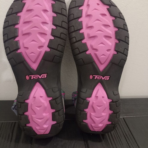 Teva Zirra women's hiking sandals, size 39, grey with pink and green details