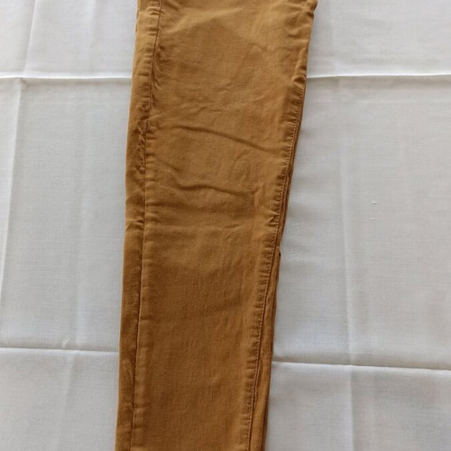 Women's denim pants like new, size L, mustard color