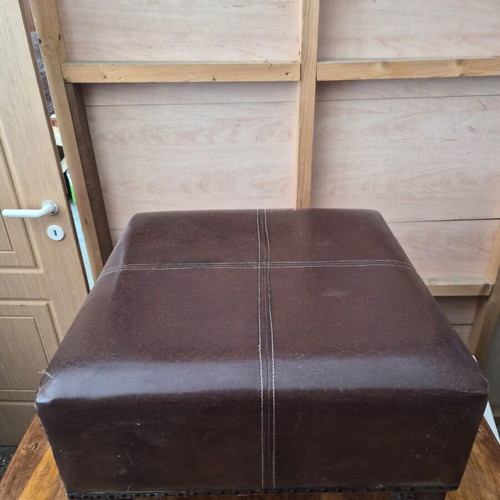 Leather stool used with minor scratches and dents