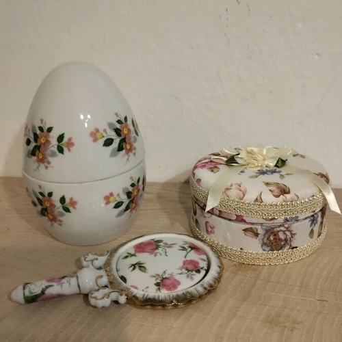Jewelry box set 3 pieces like new, multicolored