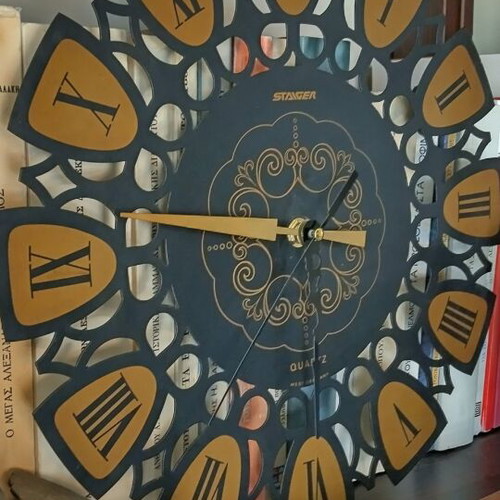 Metal wall clock analog like new