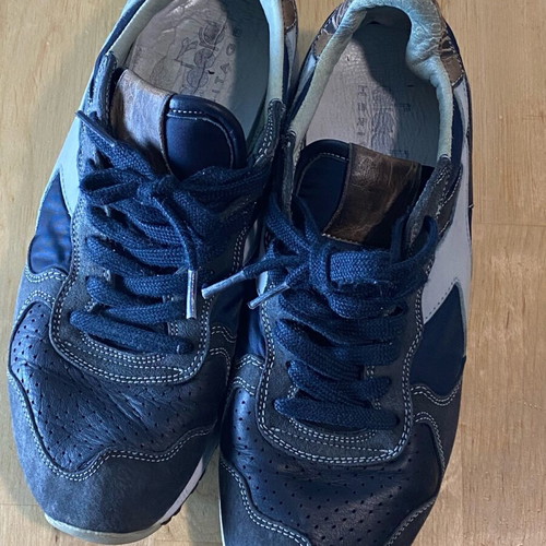 Diadora sneakers used, blue, size 42