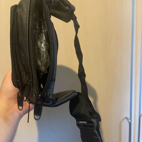 Black waist bag like new with minor zipper defect