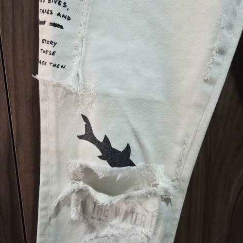 Zara Basic white denim pants like new, size S
