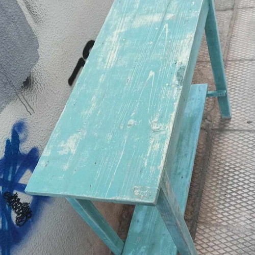 Πάγκος λαϊκή κονσόλα μεταχειρισμένη από μασίφ ξυλεία με παλιά πατίνα