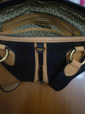Latour Eiffel1887 shoulder bag like new black beige leather