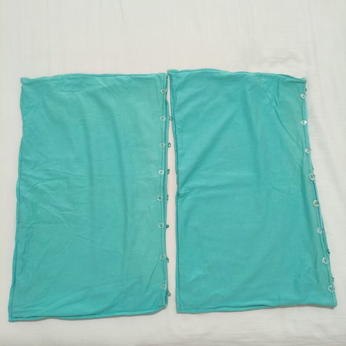 Handmade pillowcases set of 2 new turquoise with buttons 50x30 cm