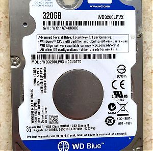Δίσκος 320 GB Western Digital WD3200LPVX 2.5" SATA (για φορητό)