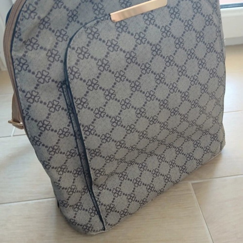 Women’s backpack bag used, faux leather with three compartments