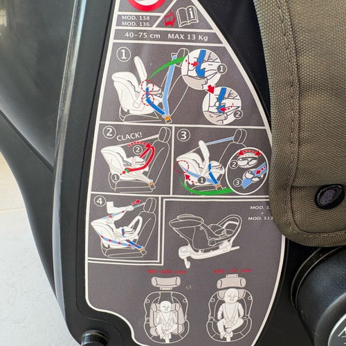 CAM Trio System 3 in 1 stroller, egg car seat and carrycot used