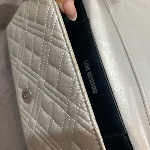Love Moschino bag authentic used, grey silver
