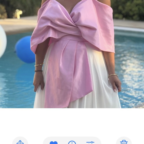 Dress for godmother used once, muslin, pink and white, size M