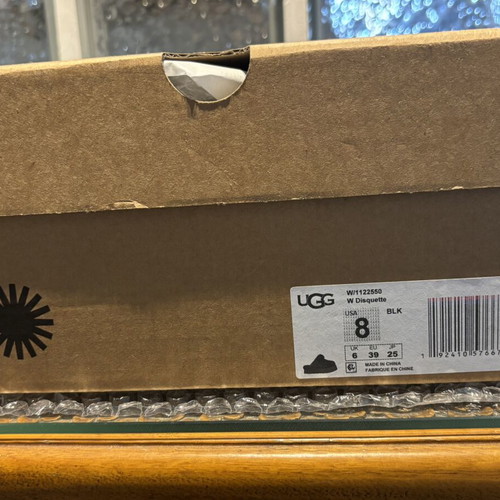 Ugg slippers new black with fur size 39 EU