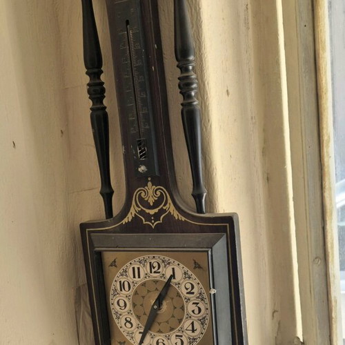 Wooden wall clock used, large size, pendulum