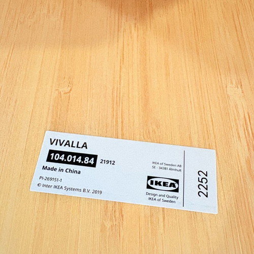 Vivalla IKEA tablet stand new, made of birch wood and bamboo veneer
